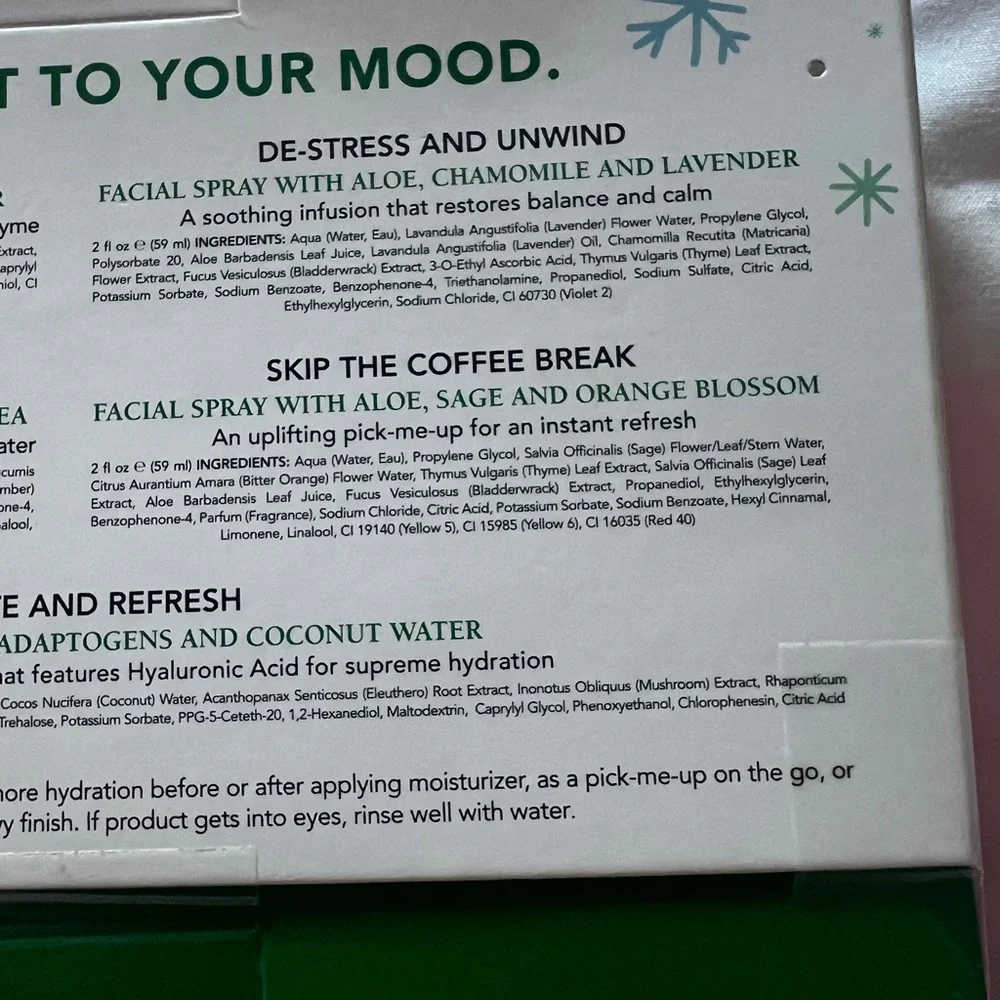 Mario Badescu Mini Mist Collection - green, purple, orange, blue, pink
